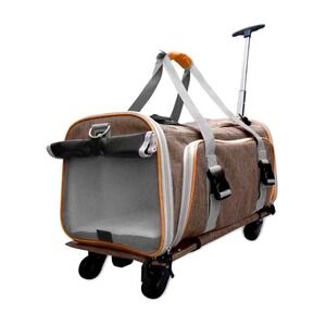 Yes Pets Rolling Expandable Carrier Airline Approved Medium 25lbs Dog Puppy Cat